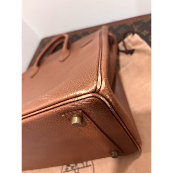 Authentic HERMES Birkin HAC Haut à Courroies 32 brown courchevel leather bag - Picture 10 of 16